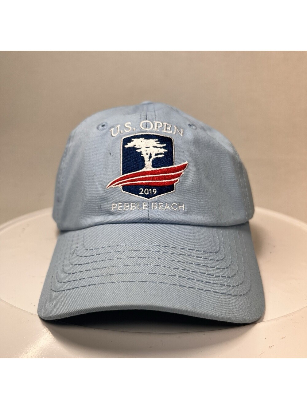 2019 U.S. Open Pebble Beach Hat Cap Strap Back Blue Golf Tournament Mens USGA